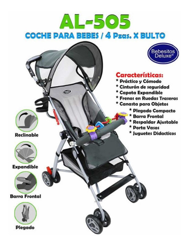 Coches Tipo Paraguas Unicolor Bebesitos