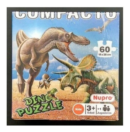 Juego Compacto Dino Puzzle Surtido Rompecabezas Nupro 1309