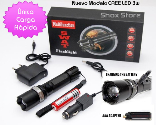 Lampara Led  Recargable + Cargador + Auto / ,pared + Bateria