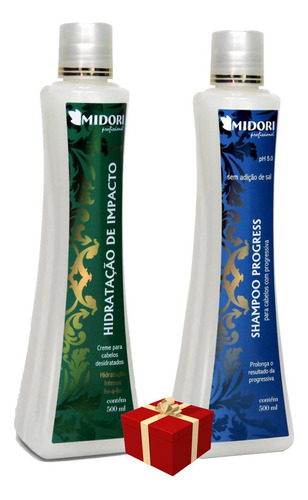  Midori Shampoo Progress 500ml + Hidrataçao De Impacto 500ml