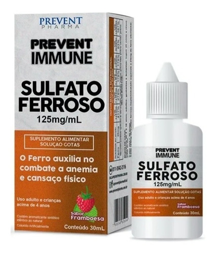 Sulfato Ferroso Immune Gotas 30ml Prevent Pharma