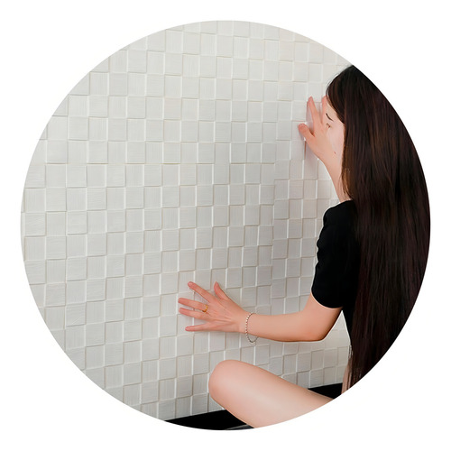 Panel: placa 3D, revestimiento autoadhesivo, 70 x 70, pared, techo, color, cubos