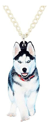 Doway Collar Con Colgante De Perro Husky Siberiano De Acríli
