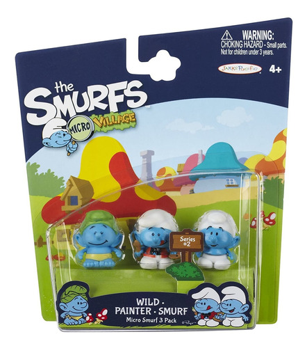 Smurfs  Micro Figure  Pack: Wild, Pintor Y Pitufo Está...