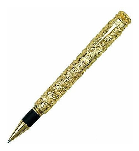 Bolígrafo De Tinta Líquid Jinhao Golden Dragon Totem Rollerb