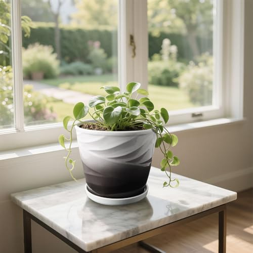 Set De 2 Macetas De Cerámica Para Plantas De Interior