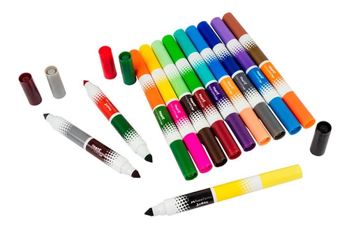 Blister Plumones - Bicolor Jumbo X 12 - Faber Castell