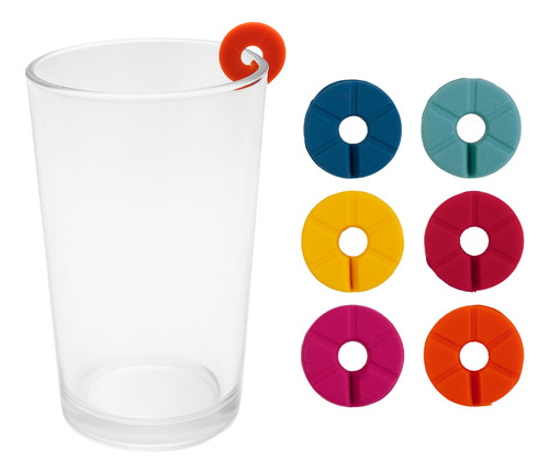 Identificadores De Vasos Copas Marcadores De Silicona Set X6