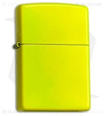 Padrisimo Encendedor Zippo Amarillo Neon  Envio Y Gas Gratis