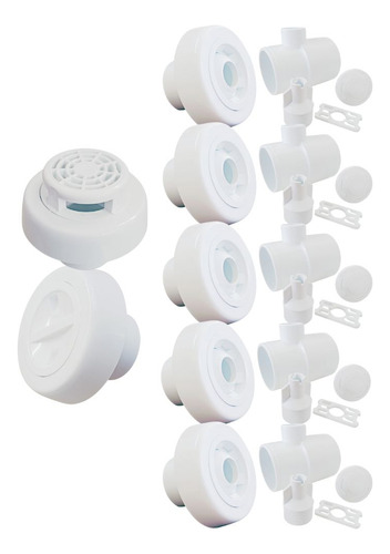 Kit Piscina Alvenaria Dispositivo 1ralo 1aspiração E 5hidro