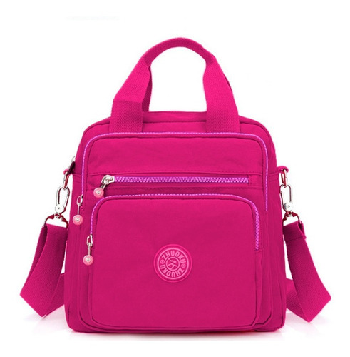 Imagen 2 de 9 de Bolsa Impermeable Dama Mochila Amplia Viaje 2en1 De Hombro