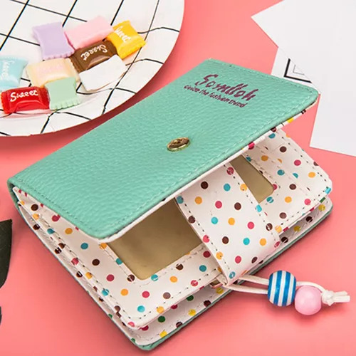 Cartera Plegable Para Mujer Con Diseño Plegable De 2 Piezas