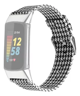 1 Pulseira De Relógio De Lona De Nylon Para Fitbit Charge 5