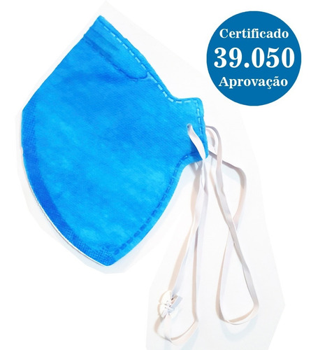 Imagem 1 de 8 de Kit 30 Máscaras N95 Proteção Respiratória Pff2 - Azul
