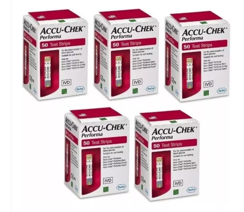 Cinta Glicemia Accucheck Performa X5 250 Unidades Envío Incl