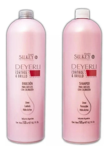 Shampoo + Emulsion - Cabellos Con Coloracion Deyerli 1500ml