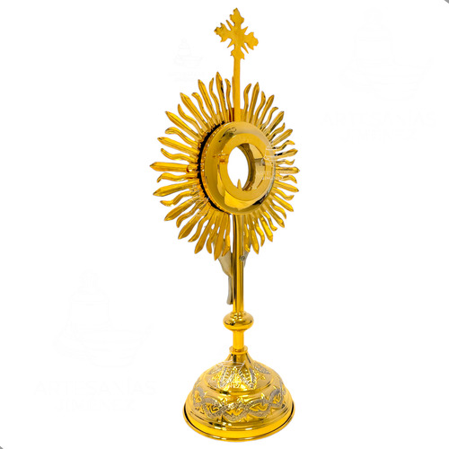 Custodia U Ostensorio Santísimo 65 Cm Corona Laurel Y Angel