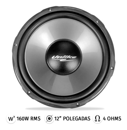 Alto Falante Woofer 12 Polegadas 160 Rms 4 Ohms Alumínio