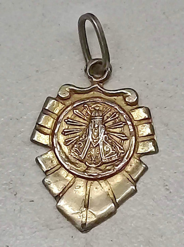 Dije/medalla Antiguo Virgen De Lujan Plata 900 Vermeil 1,3gr