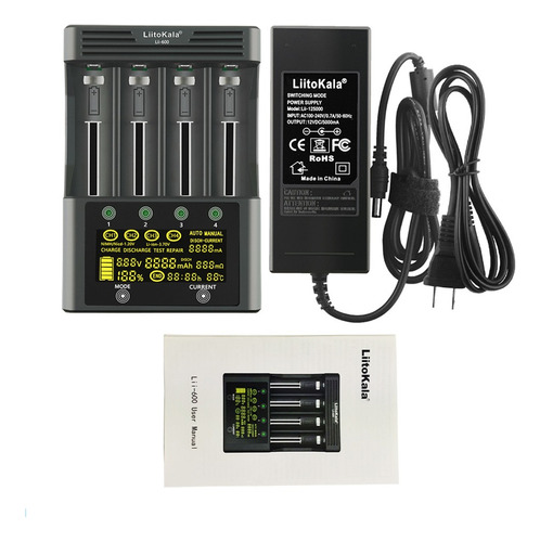 Cargador De Batería Liitokala Lii-600 Li-ion-3.7v Ni-mh1.2v