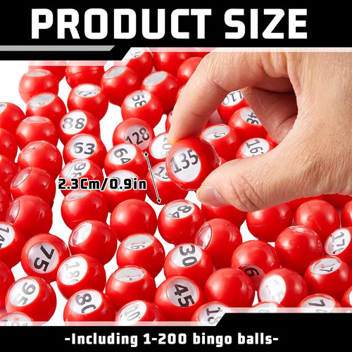 Bolas Para Tombola De Bingo Liliful Balls Number Set 1-200