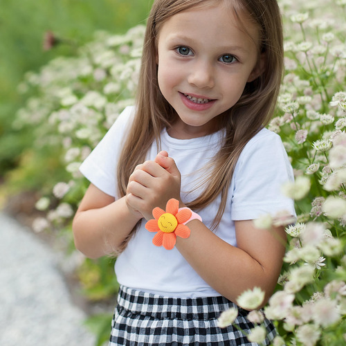 Pulsera Con Forma De Flor, 2 Unidades, Dibujos Animados, Hug