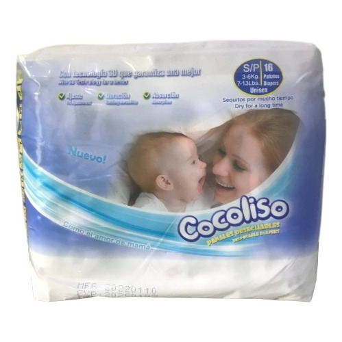 Pañales Cocoliso Talla S De 16 Pañales 