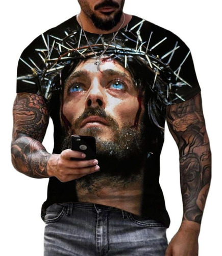 Men Camisetas De Jesucristo Impresas En 3d