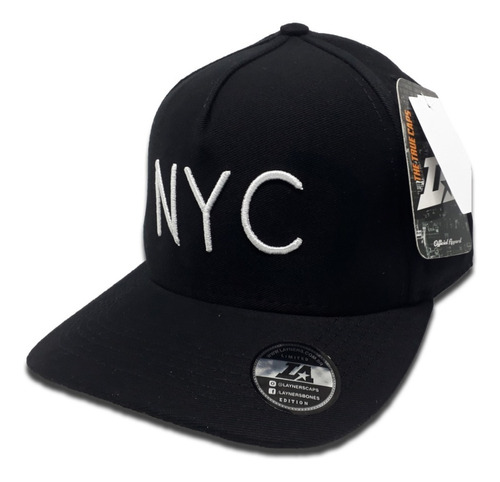 Boné Layners Com Aba Curva Nyc Strapback Ajustável Bordado