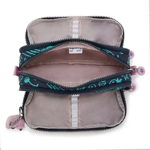 Estojo Três Zíperes Gitroy Original Kipling Magical Print