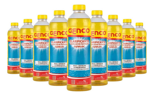 Kit 12 Unidades Clarificante Genfloc Spas Piscinas 1l Genco
