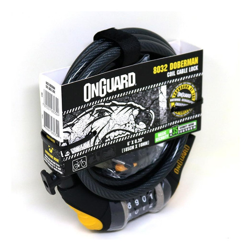 Candado Espiral Onguard 8032 Doberman 185cm X 10mm