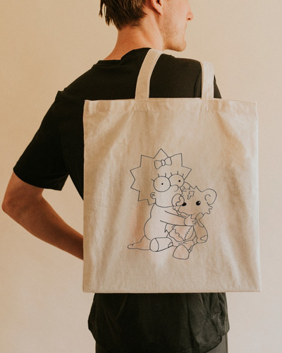 Bolsa Tela Lienzo Tote Bag Los Simpsons Maggie