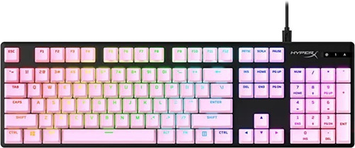 Imagen 4 de 6 de Teclas Pudding Keycaps Rosa Rgb Español Hyperx Base Blanca