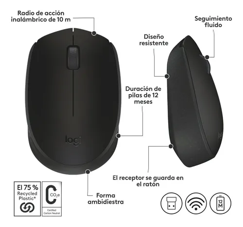 Mouse logitech sin receptor sale