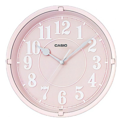 Iq-62 Reloj De Pared Casio En Diferentes Colores / Color De La Estructura Rosa Claro Color Del Fondo Rosa Claro