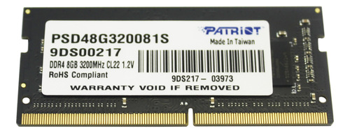 Memoria Patriot 8gb Ddr4 3200mhz 1.2v