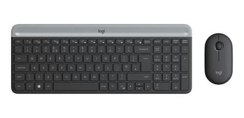 Imagen 1 de 3 de Kit de teclado y mouse inalámbrico Logitech MK470 Español de color negro