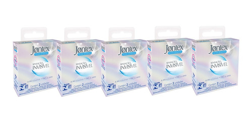 Kit 5x2 Preservativo Jontex Sensação Invisível (10 Unids)