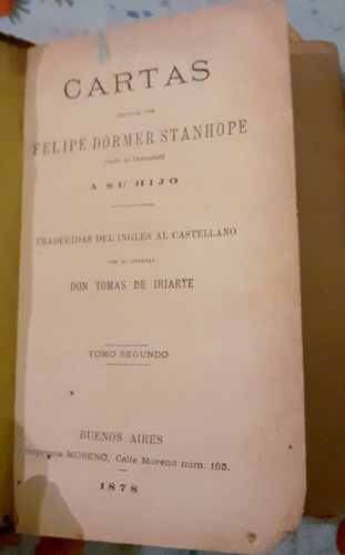 Libro Felipe Stnahope Cde Chesterfiel Trad Tomas De Iriarte