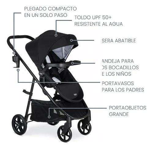 Coche Travel System Brook-willow Onix Glacier Britax