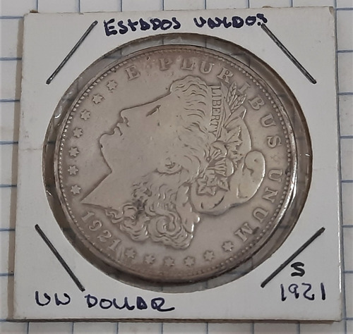 Moneda Plata Estados Unidos De Norteamérica, Un Dólar, 1921s