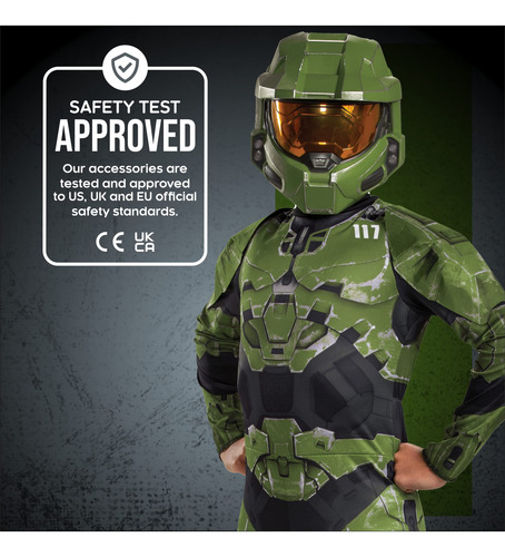 Overol Halo Infinite Master Chief Para Niños Talla L Verde N