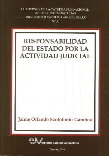 Libro Responsabilidad Del Estado Por La Actividad Judicial D