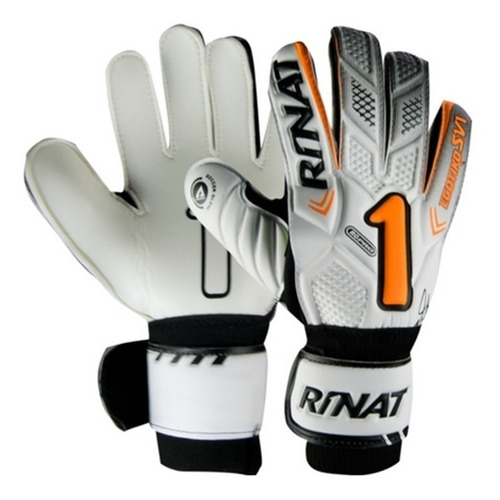 Luva Goleiro Rinat Egotiko Victor - Branco Preto Laranja 09