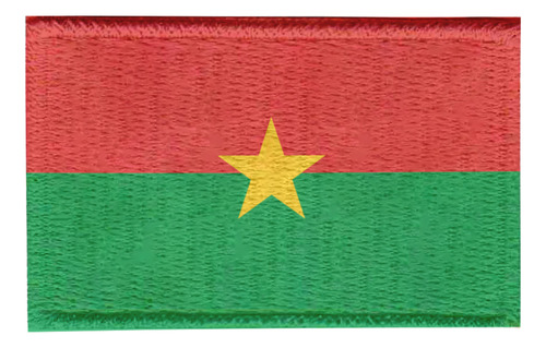 Patch Sublimado Bandeira Burkina Faso 8,0x5,5 Bordado