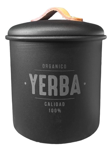 Tarro Cocina - Azucar Yerba Café - Aluminio Negro Blanco