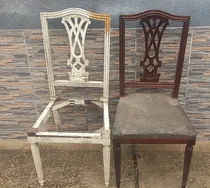 Comprar 2 Antiguas Sillas Inglesas - Estan Firmes, Para Reciclar