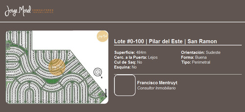 Lote Venta Barrio San Ramón - 484m2 #id 16387