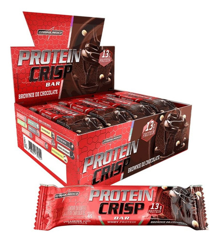 Crisp Bar Cx 12 Unid. (540g) - Sabor: Brownie De Chocolate Brownie De Chocolate